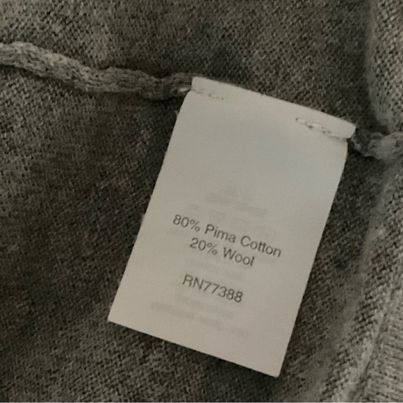 J. Crew Pima Cotton/Wool open cardigan gray sweater size medium (A1) - Picture 7 of 7